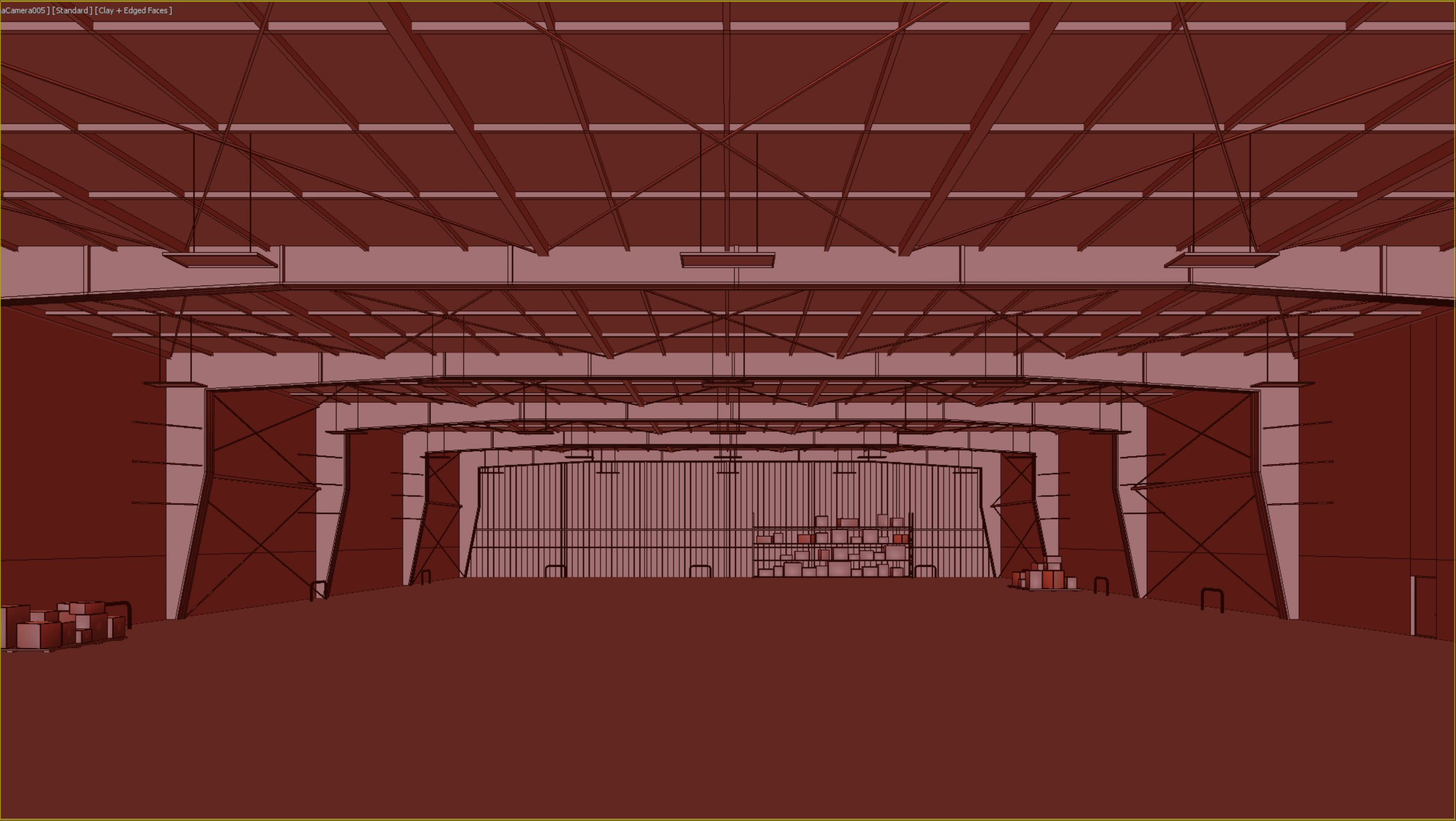 low poly warehouse 07 Low-poly 3D model_7