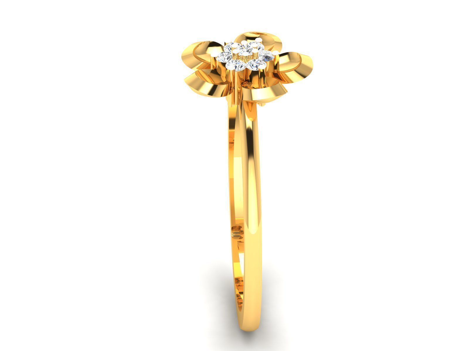 Diamond Ring For Women 3d Print Model 3D print model_7