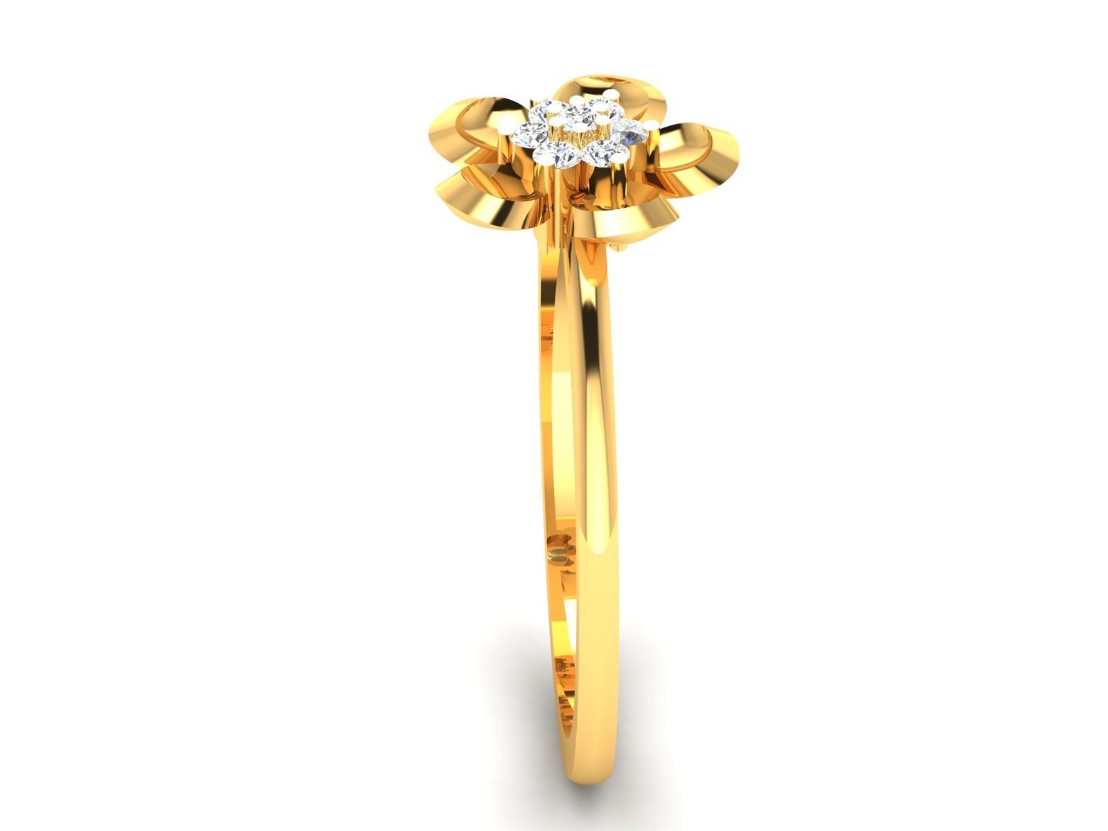 Diamond Ring For Women 3d Print Model 3D print model_4