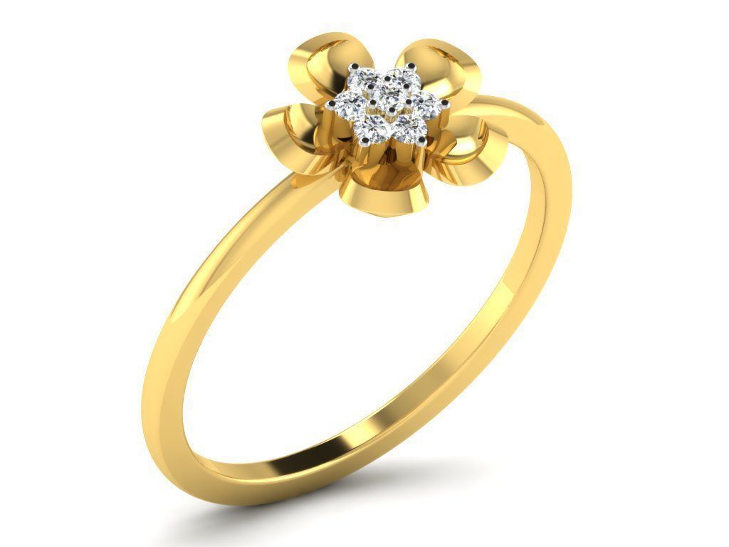 Diamond Ring For Women 3d Print Model 3D print model_9
