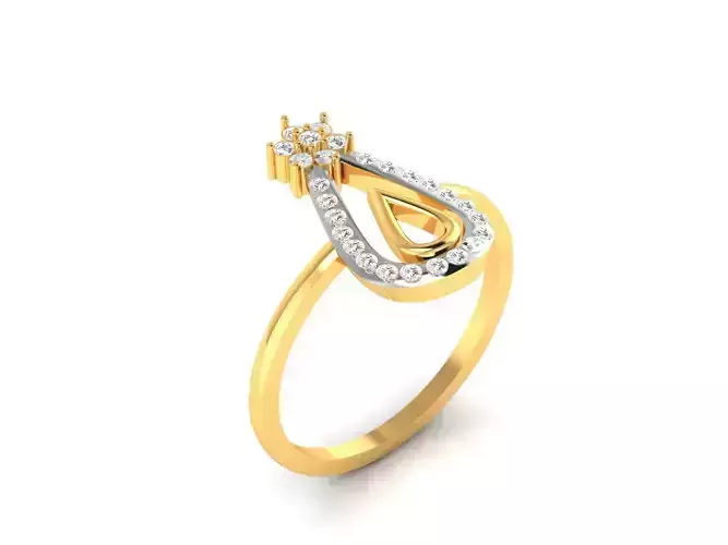 Diamond Ring For Women 3d Print Model 3D print model