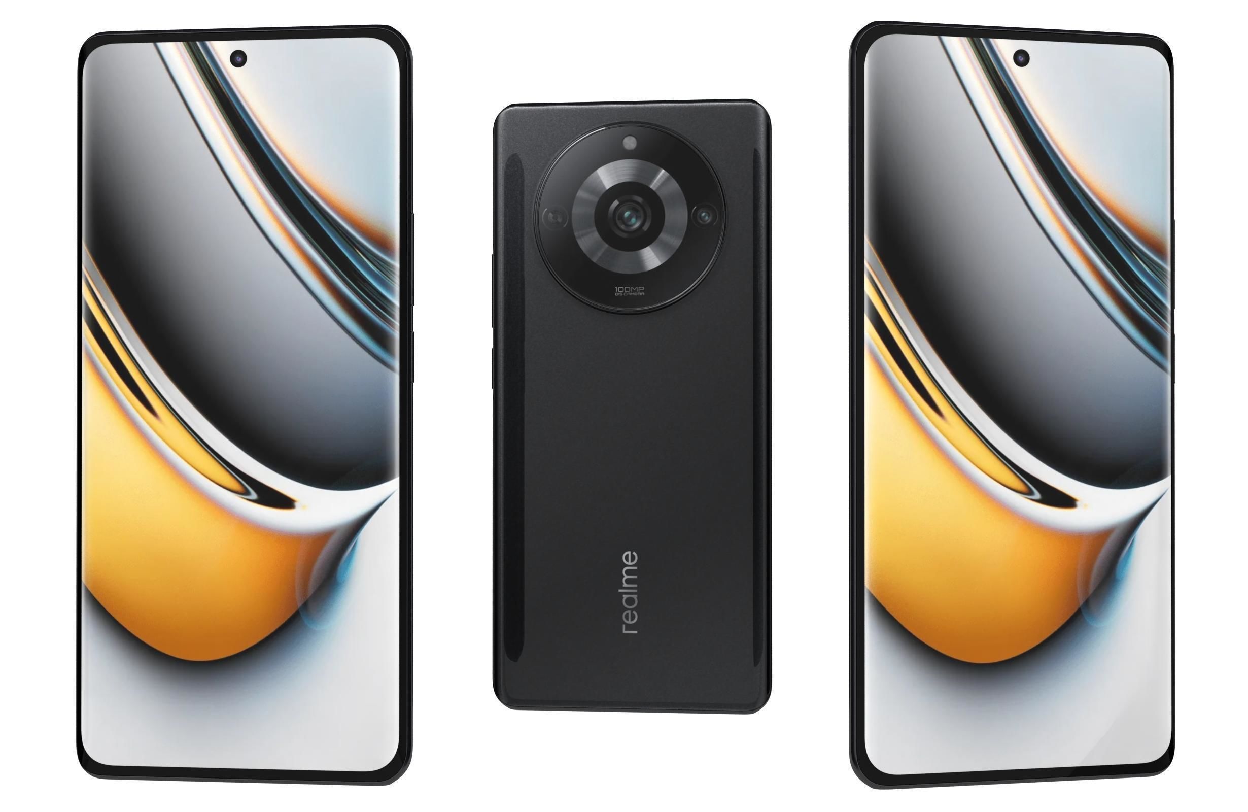 Realme 11 and Pro Low-poly 3D model_1