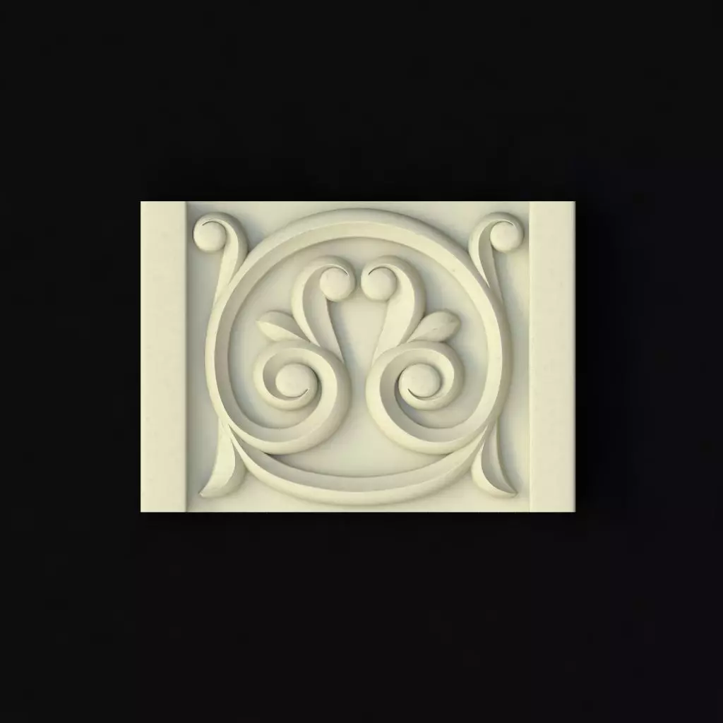 Central decor ornament for furniture 3D model