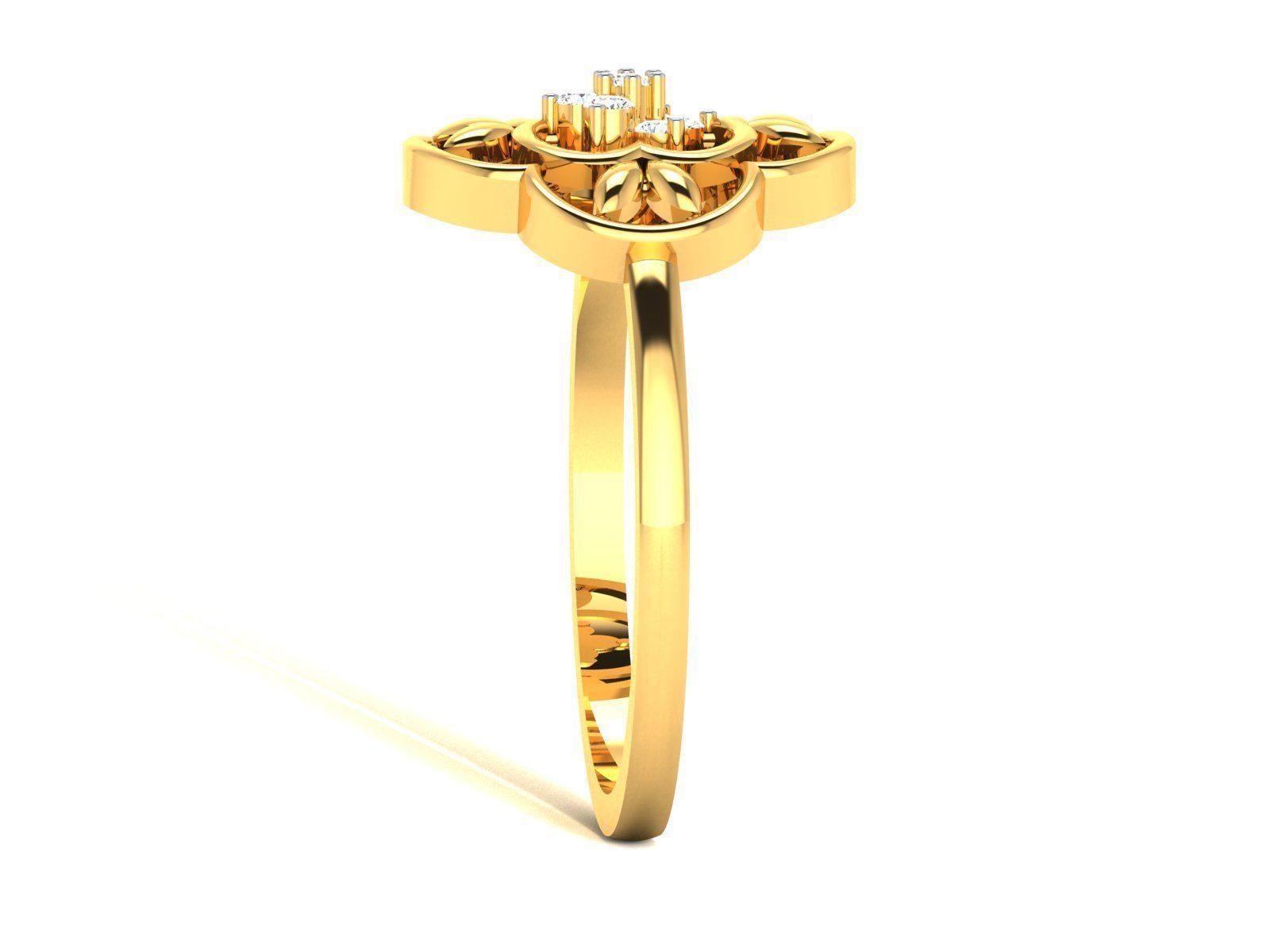 Diamond Ring For Women 3d Print Model 3D print model_7