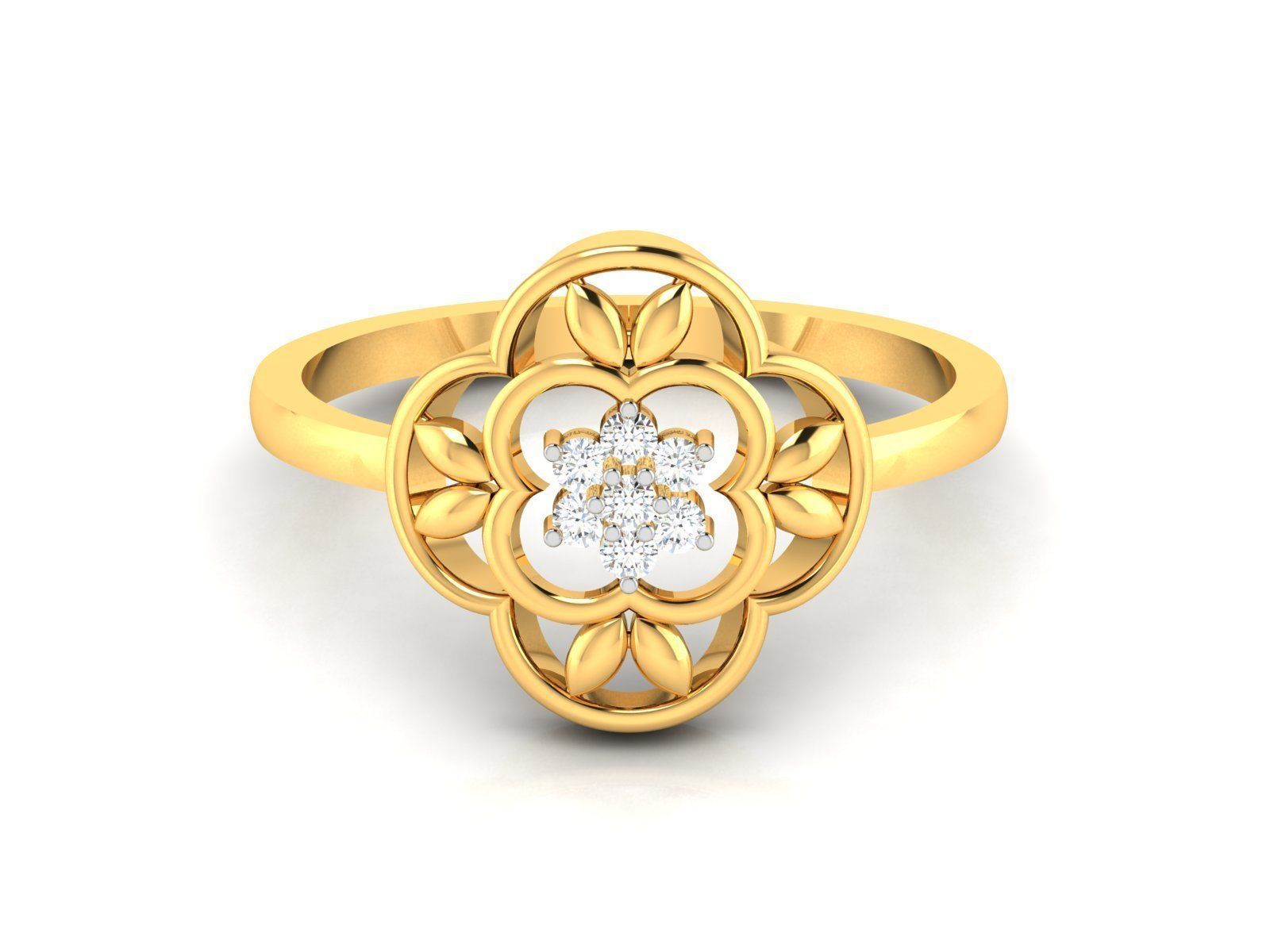 Diamond Ring For Women 3d Print Model 3D print model_1