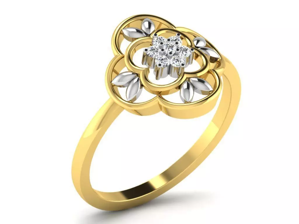 Diamond Ring For Women 3d Print Model 3D print model_0
