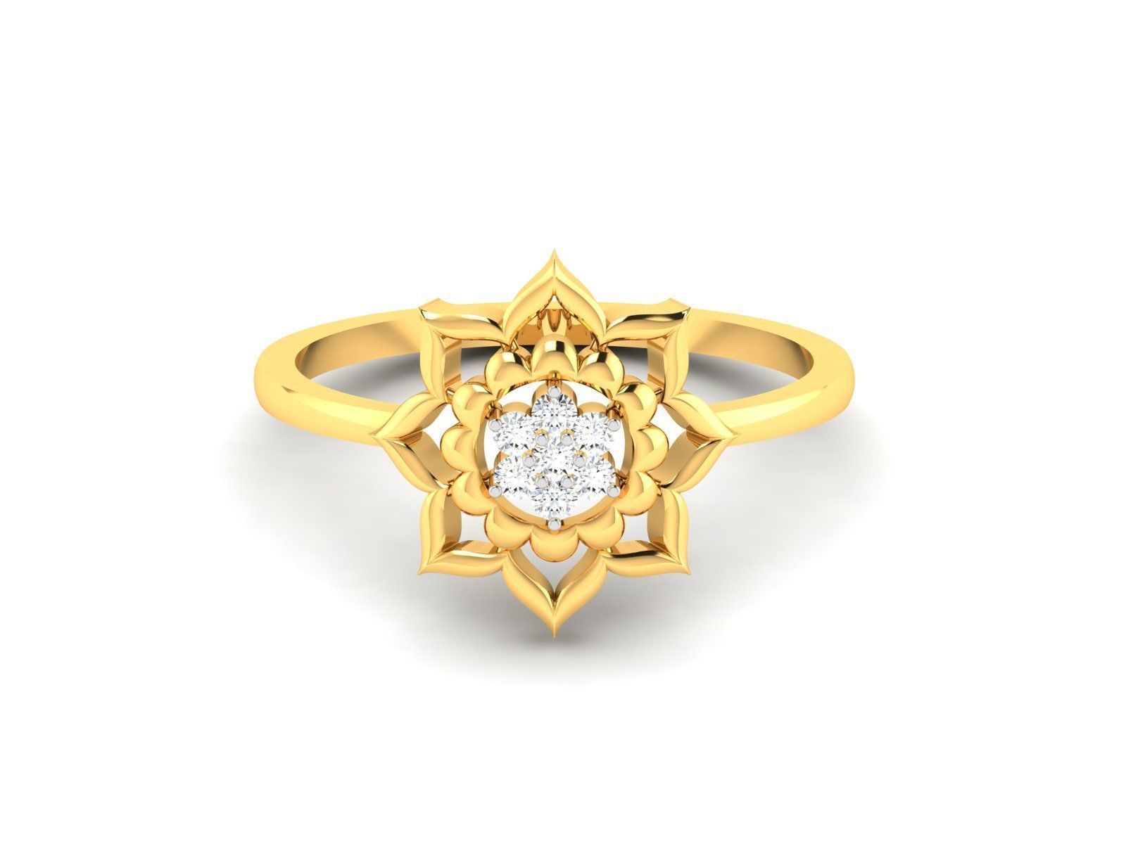 Diamond Ring For Women 3d Print Model 3D print model_2