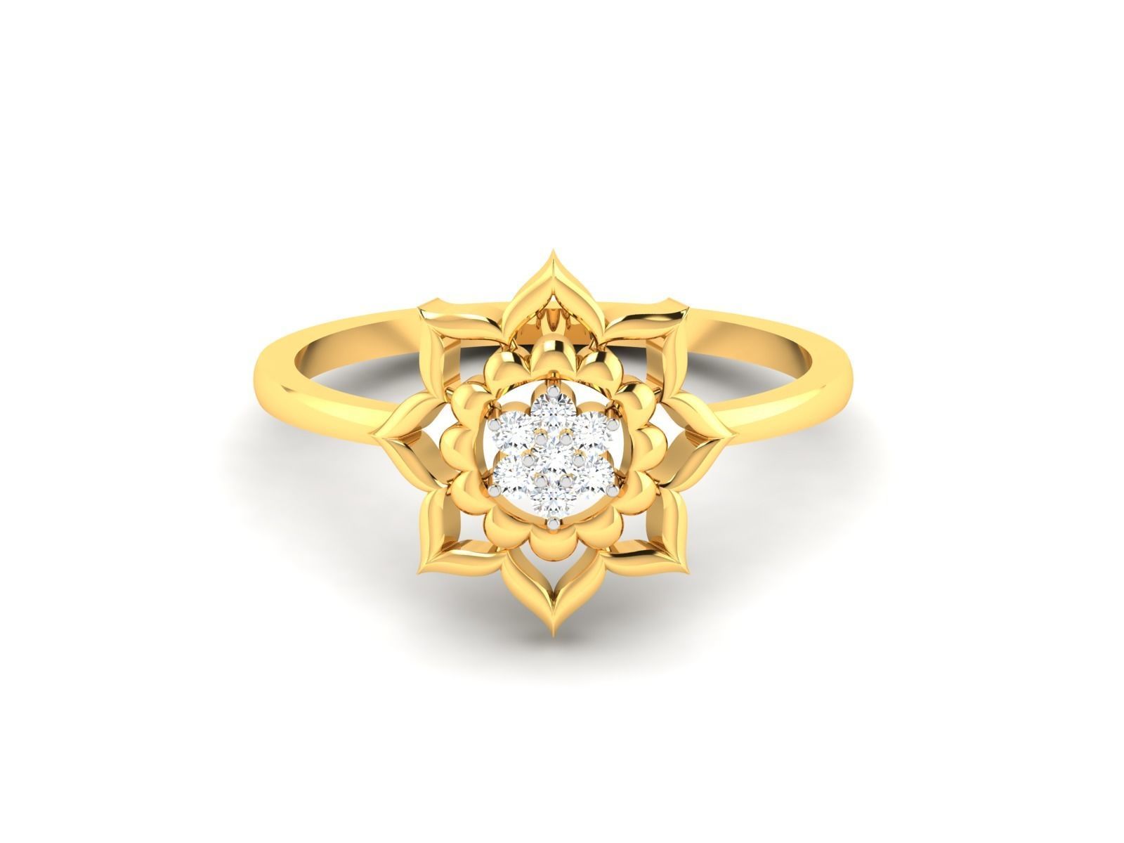 Diamond Ring For Women 3d Print Model 3D print model_9