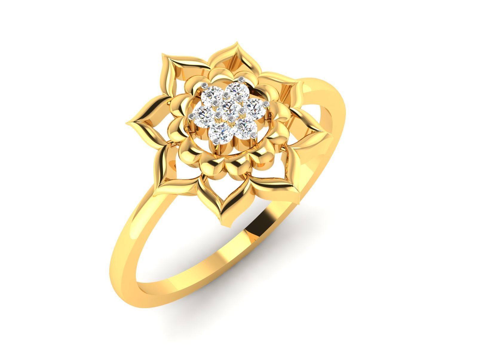 Diamond Ring For Women 3d Print Model 3D print model_4