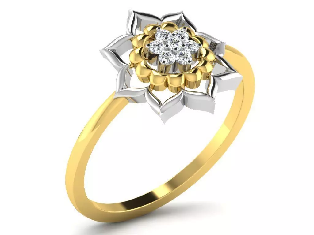 Diamond Ring For Women 3d Print Model 3D print model_0