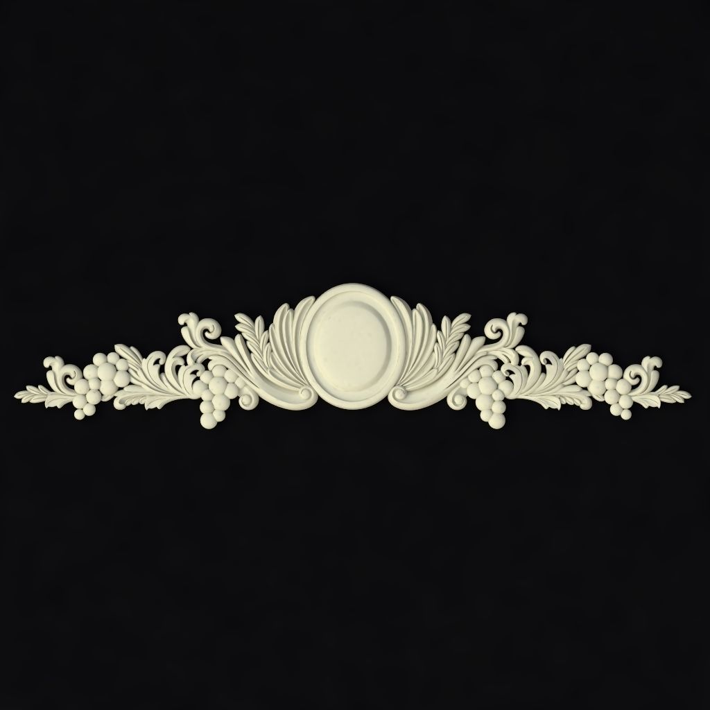 Central decor ornament for furniture 3D model_1