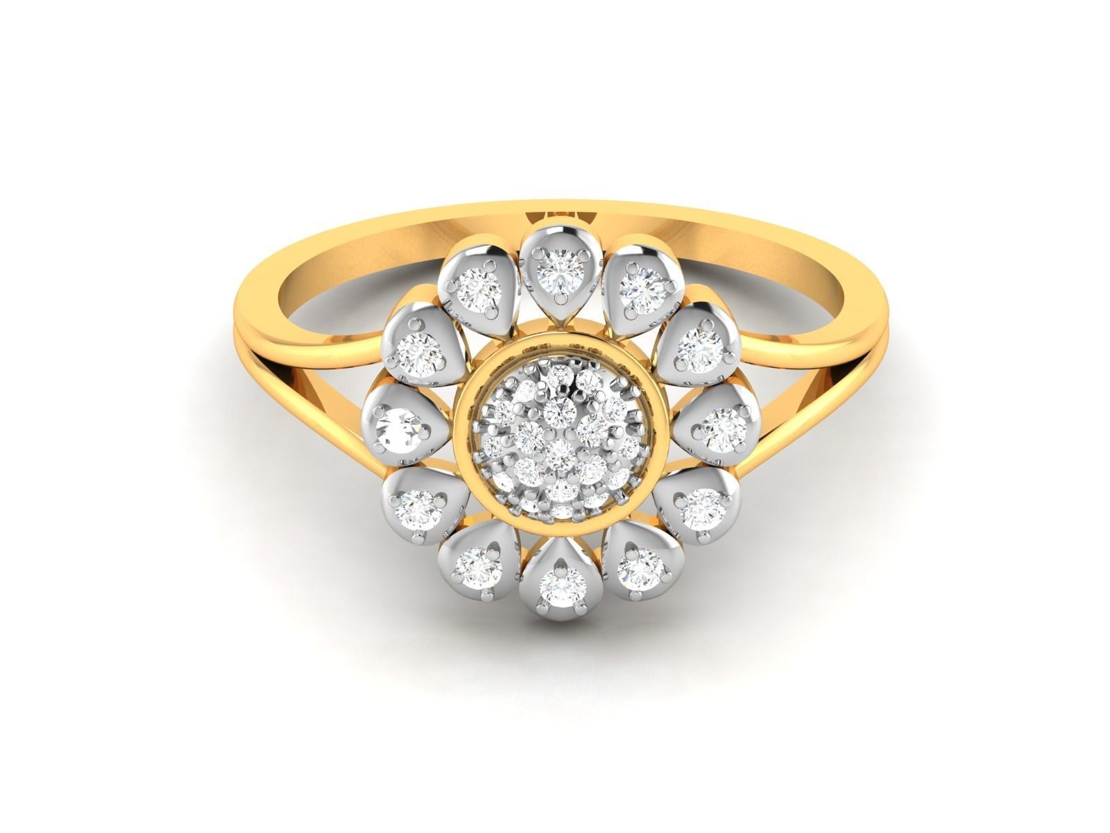 Diamond Ring For Women 3d Print Model 3D print model_1