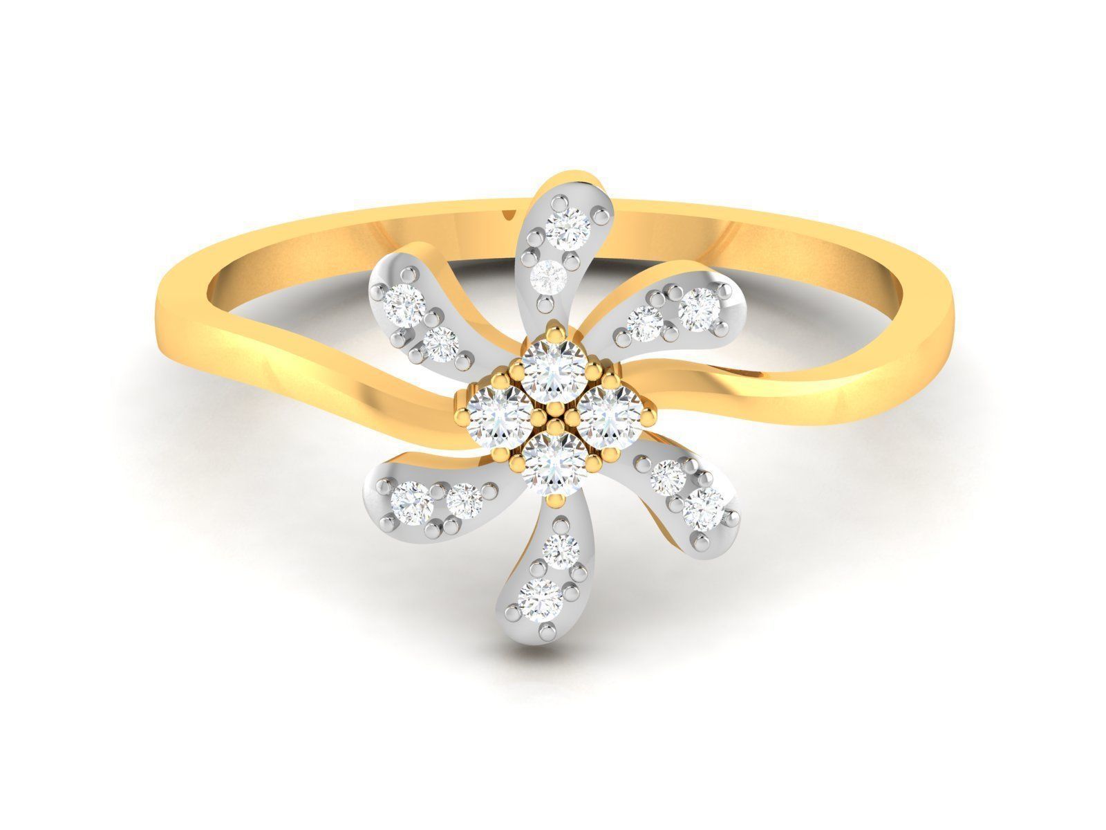 Diamond Ring For Women 3d Print Model 3D print model_9