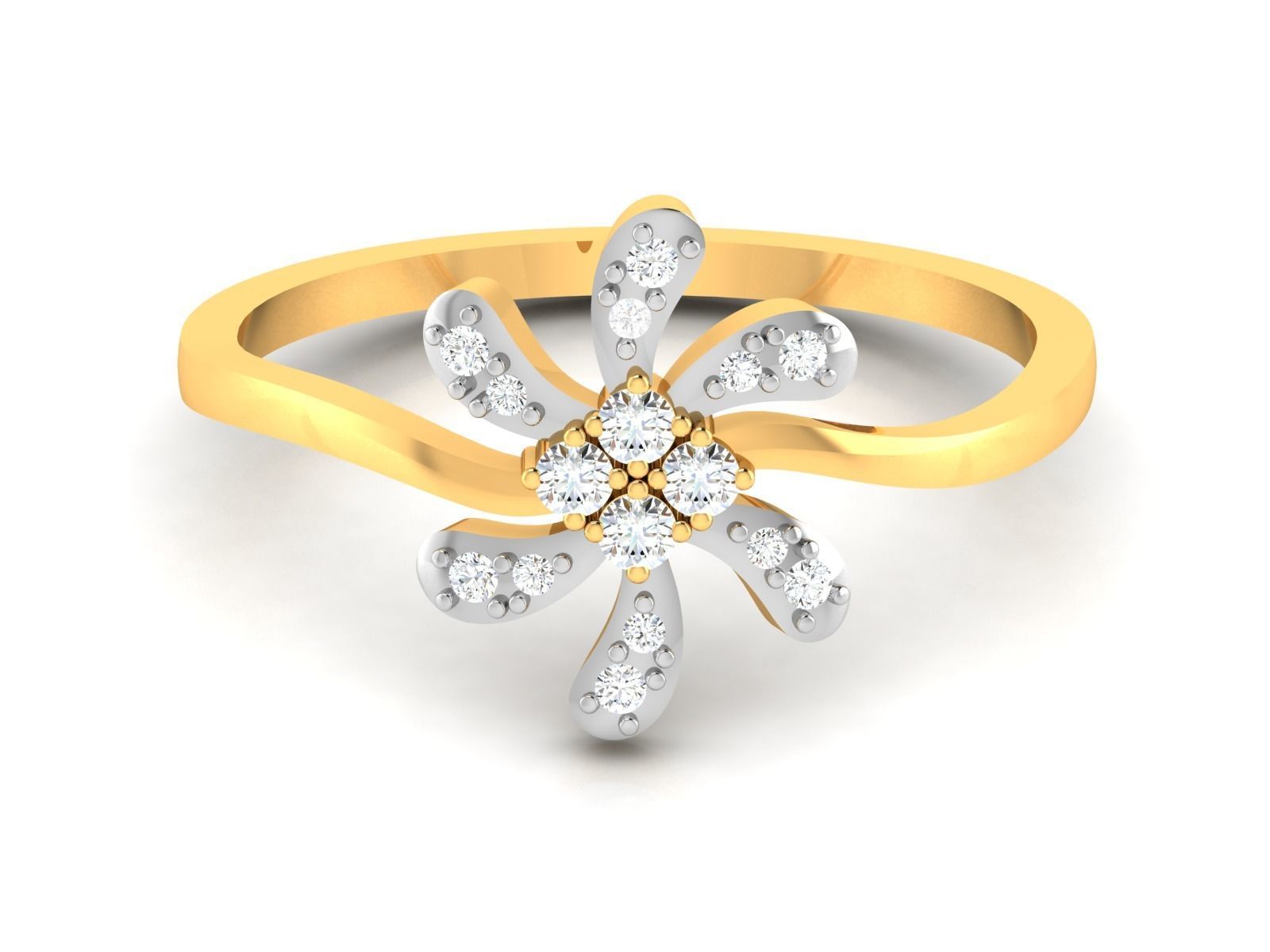 Diamond Ring For Women 3d Print Model 3D print model_1