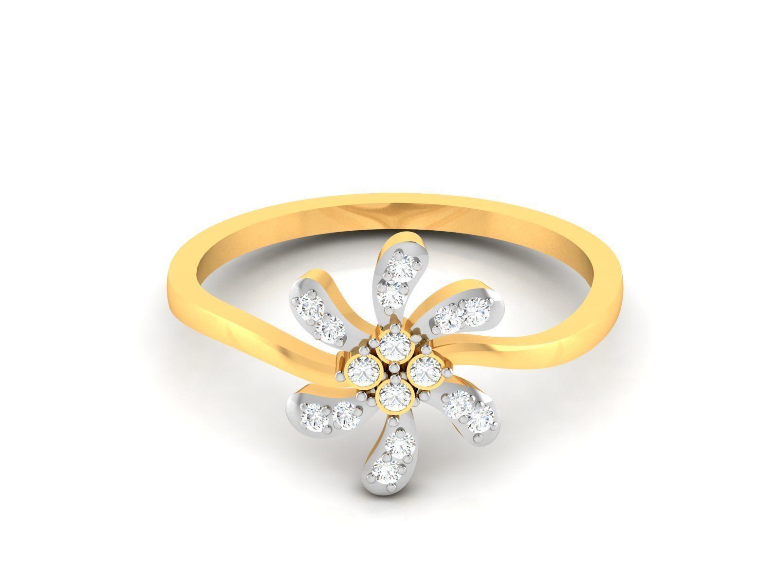 Diamond Ring For Women 3d Print Model 3D print model_17