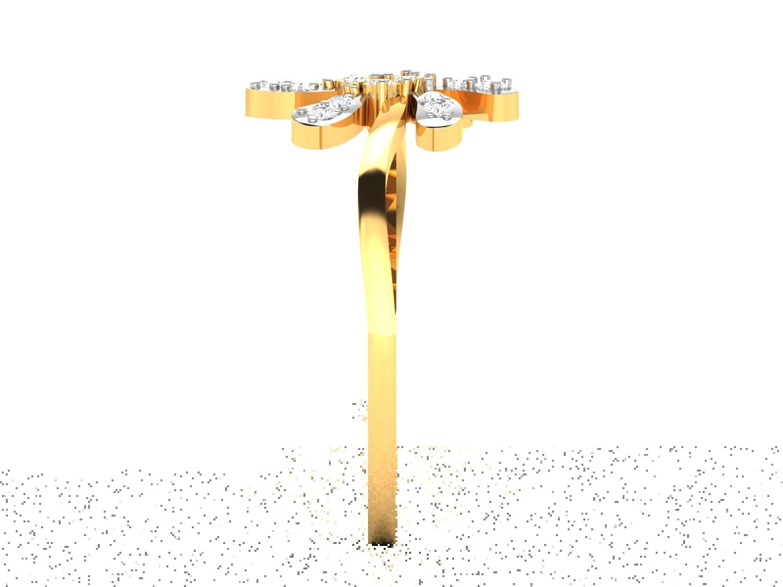 Diamond Ring For Women 3d Print Model 3D print model_16