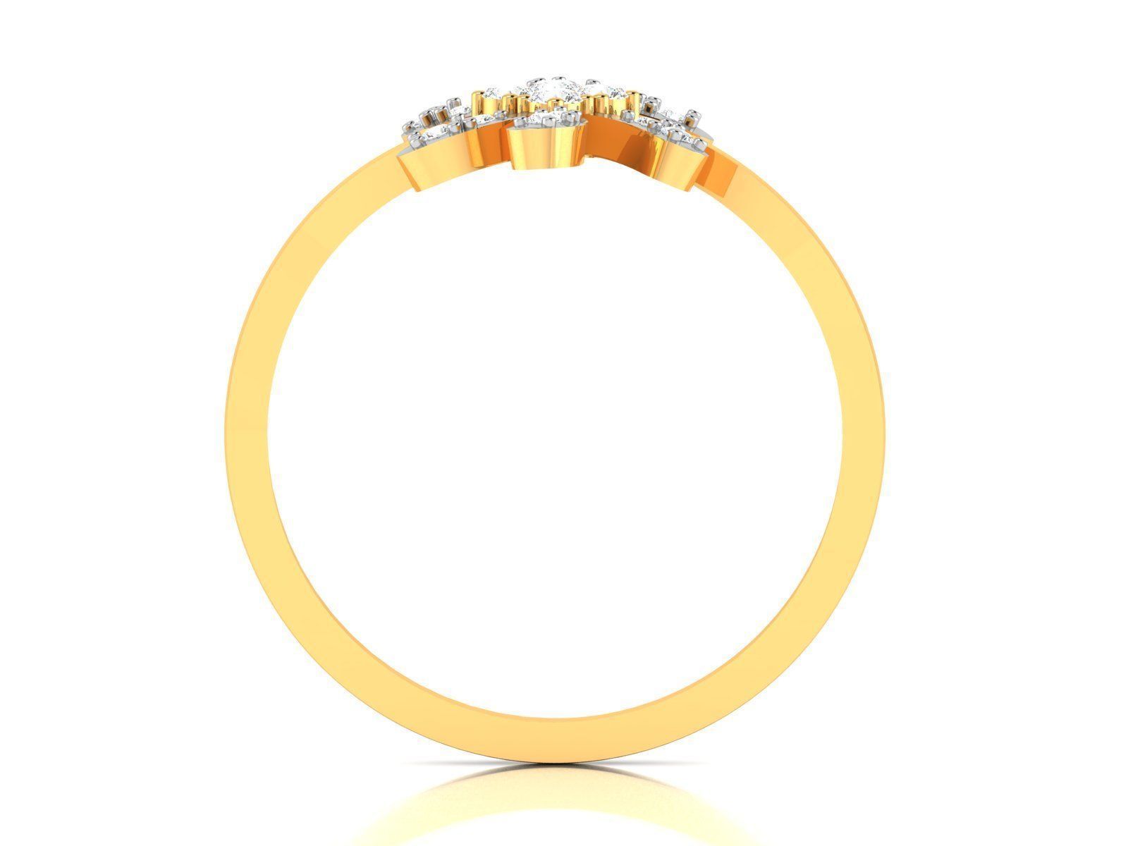 Diamond Ring For Women 3d Print Model 3D print model_5