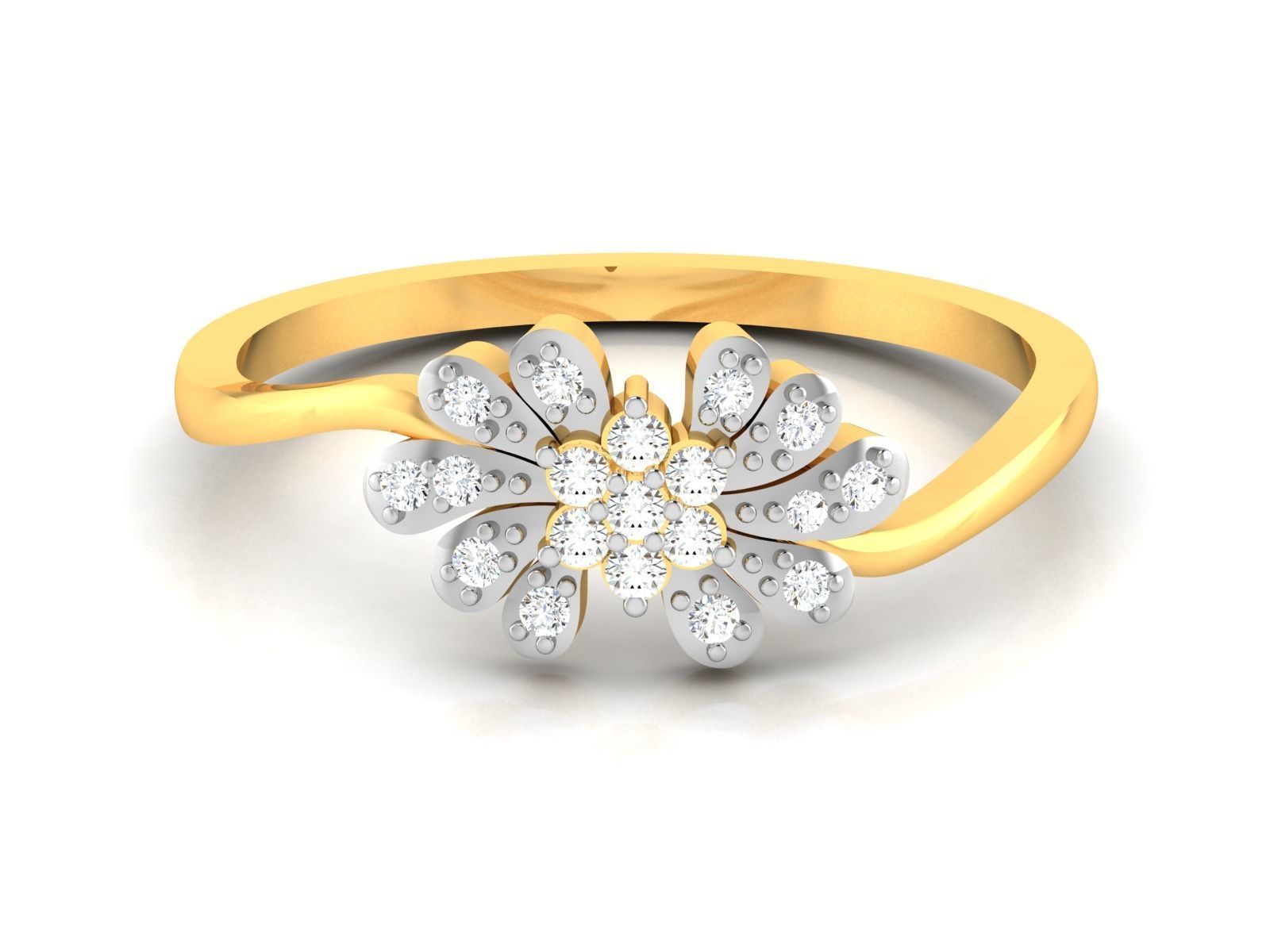 Diamond Ring For Women 3d Print Model 3D print model_1
