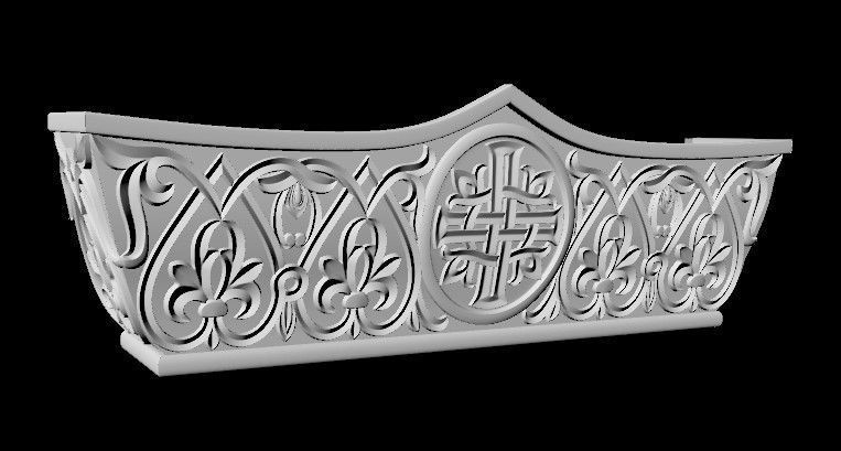 Central decor ornament for furniture 3D model_6