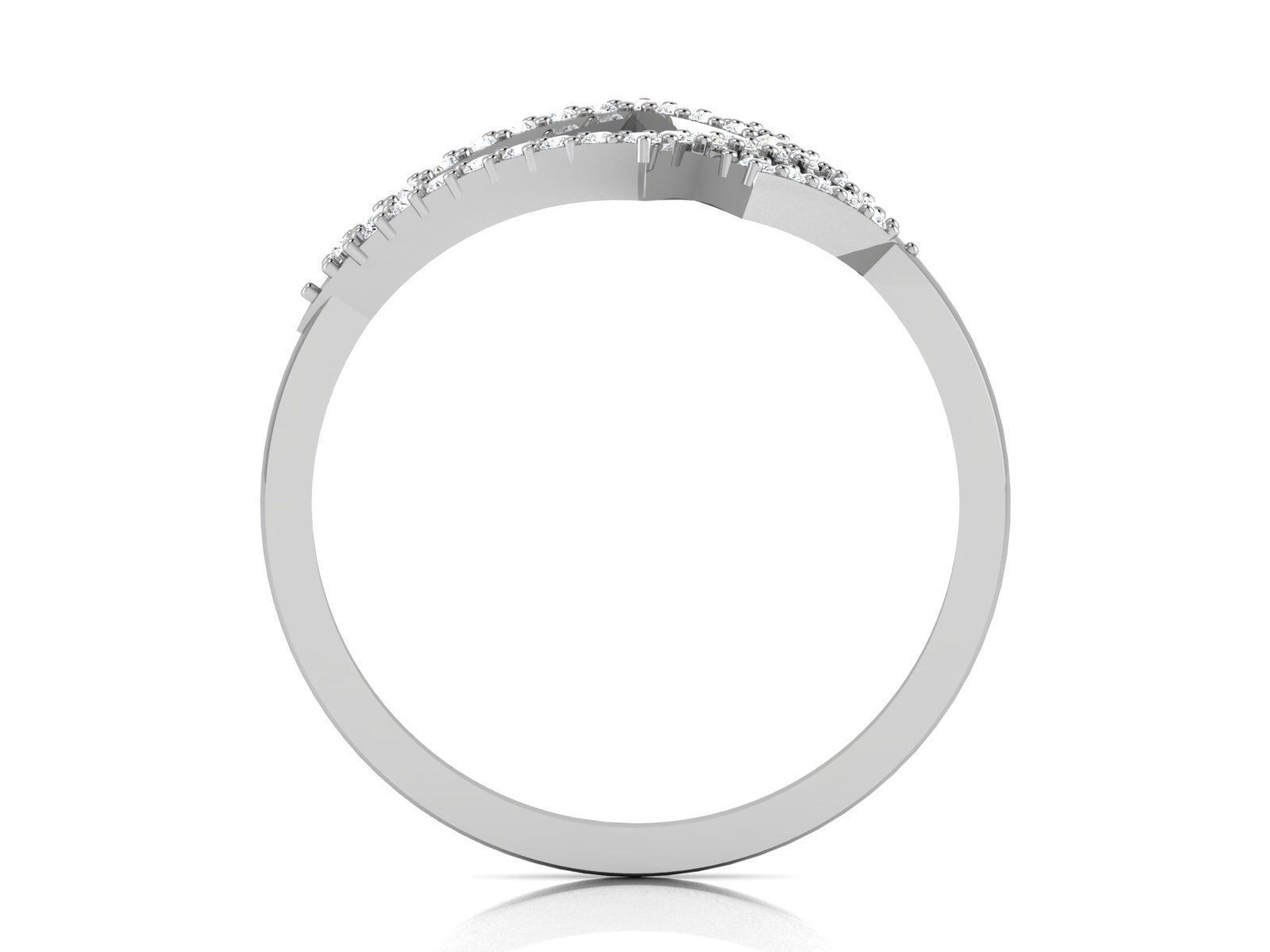 Diamond Ring For Women 3d Print Model 3D print model_5