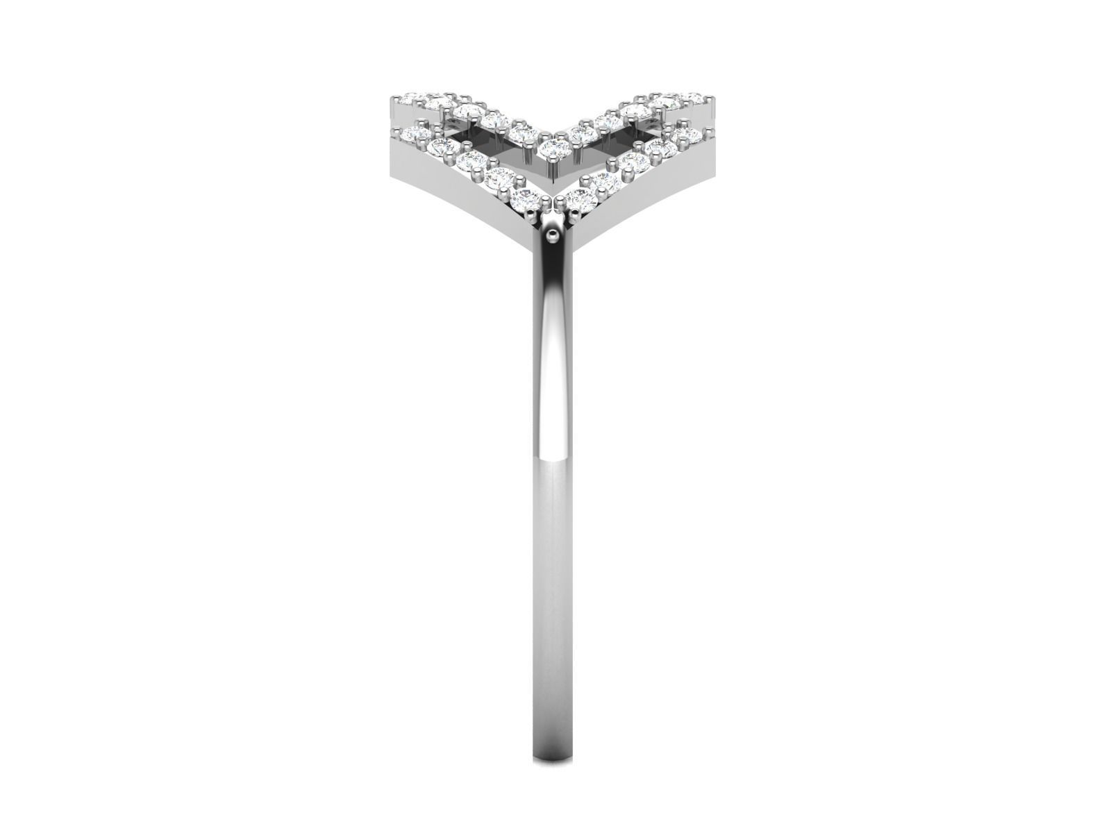 Diamond Ring For Women 3d Print Model 3D print model_7