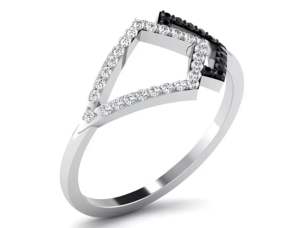 Diamond Ring For Women 3d Print Model 3D print model_0