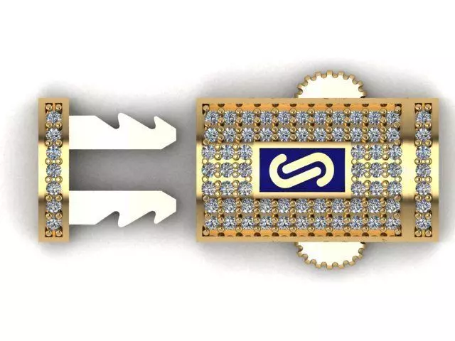 Lock bracelet or necklace clasp 3D print model