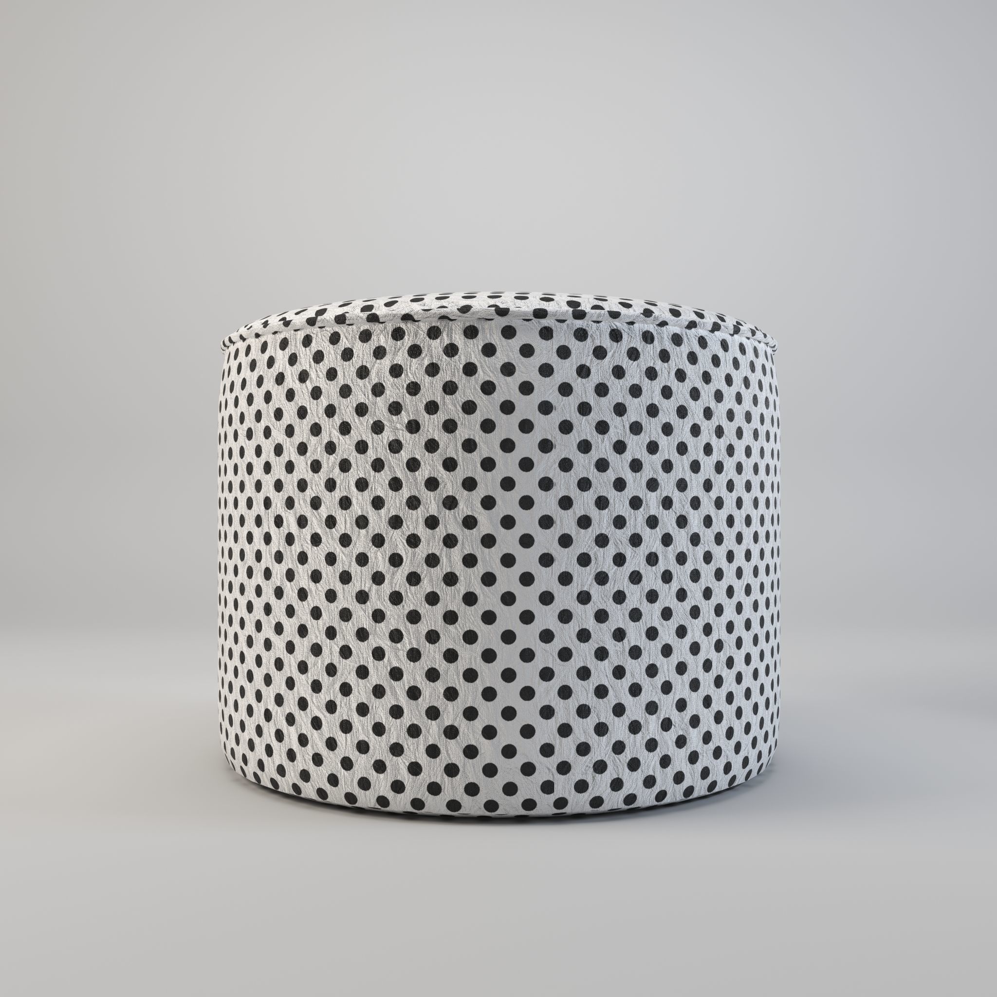 ottoman - round stool - footstool - pouf - pouffe Low-poly 3D model_4