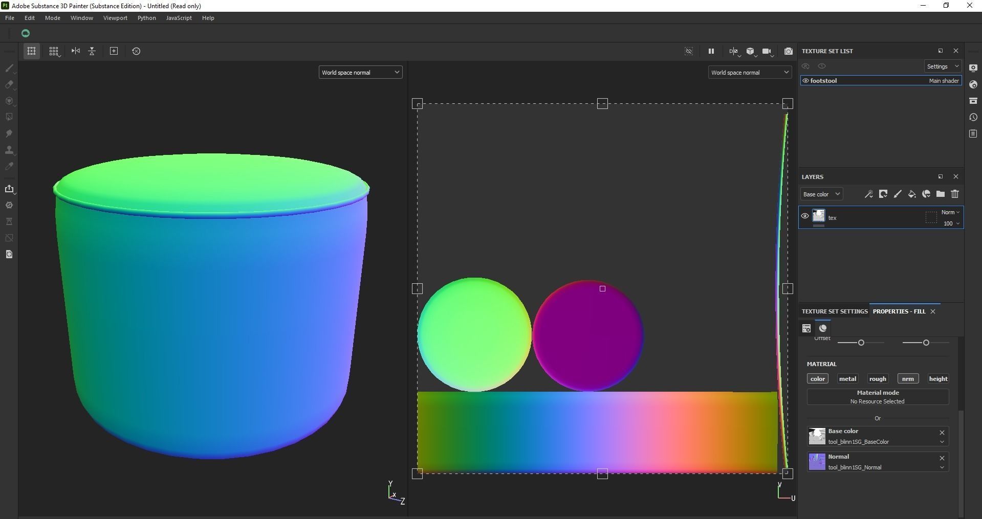 ottoman - round stool - footstool - pouf - pouffe Low-poly 3D model_20