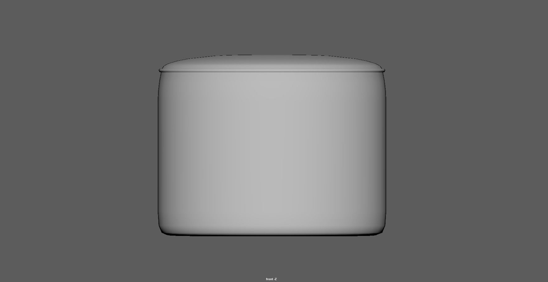 ottoman - round stool - footstool - pouf - pouffe Low-poly 3D model_10