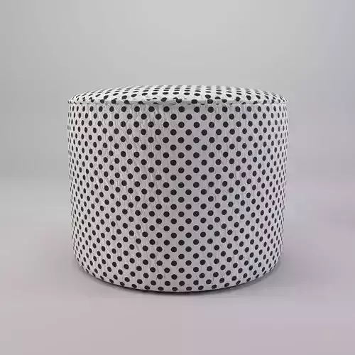 ottoman - round stool - footstool - pouf - pouffe Low-poly 3D model