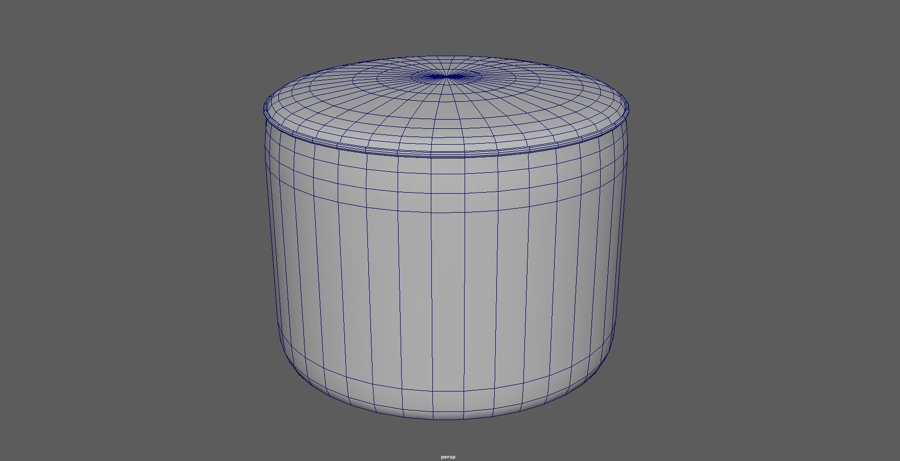 ottoman - round stool - footstool - pouf - pouffe Low-poly 3D model_21