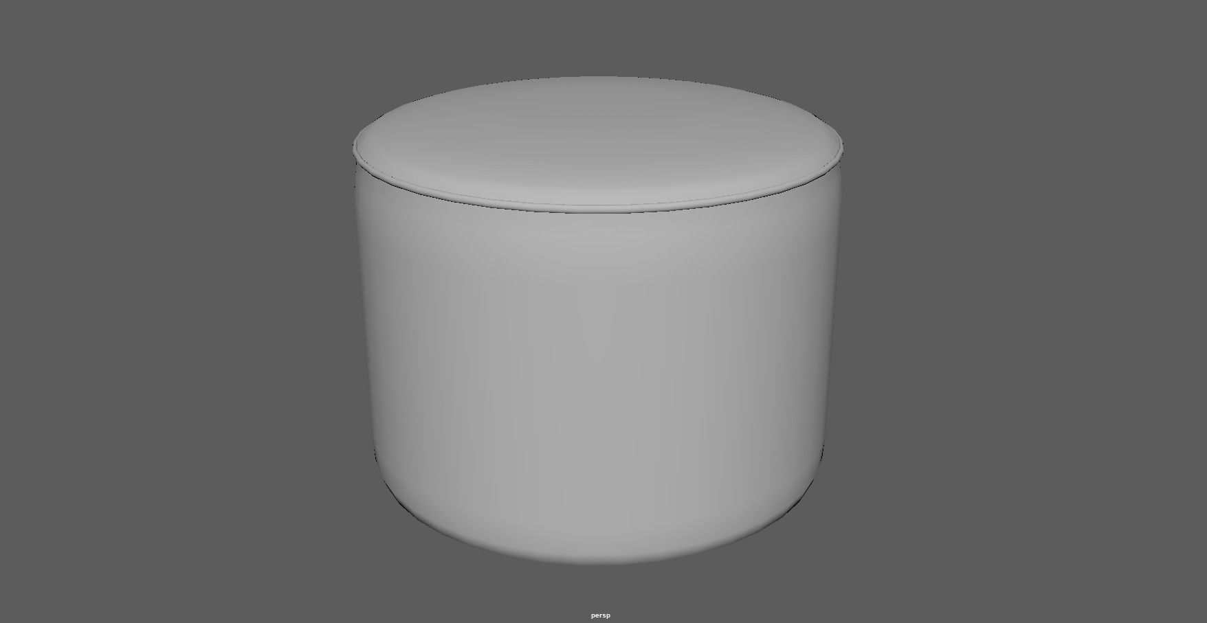 ottoman - round stool - footstool - pouf - pouffe Low-poly 3D model_14