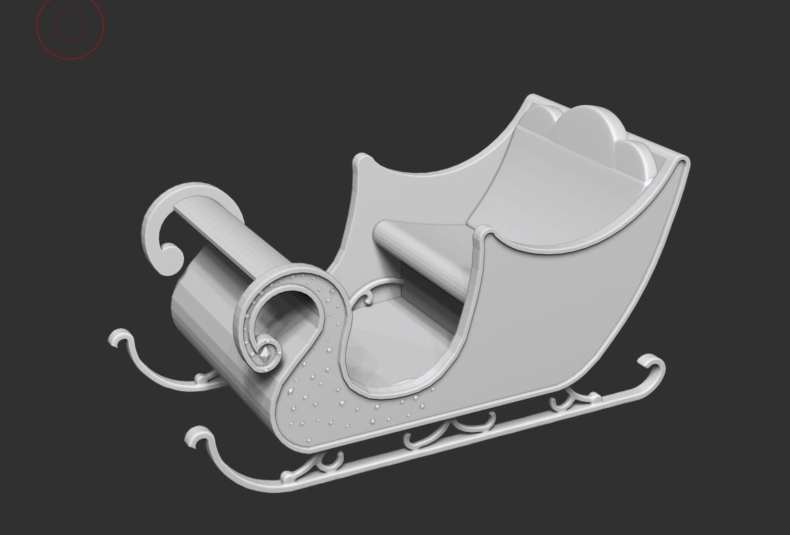 Sleigh - Christmas sleigh 3D print model_2