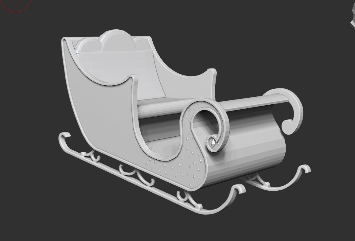 Sleigh - Christmas sleigh 3D print model_1