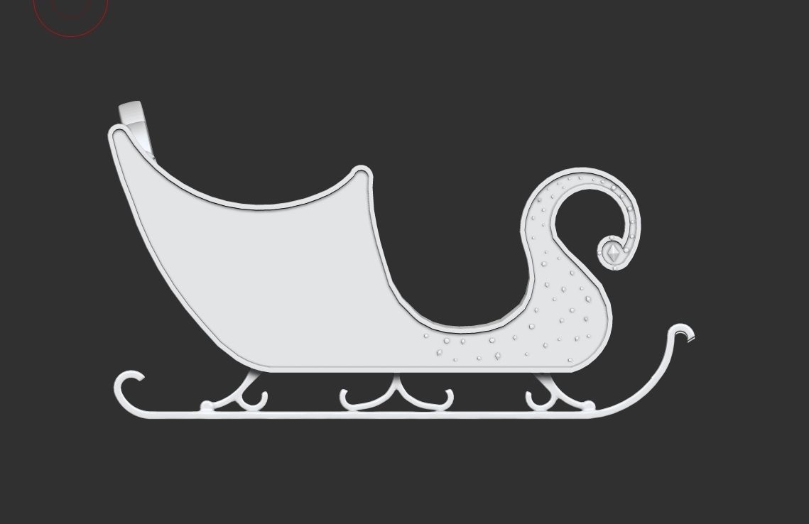 Sleigh - Christmas sleigh 3D print model_3