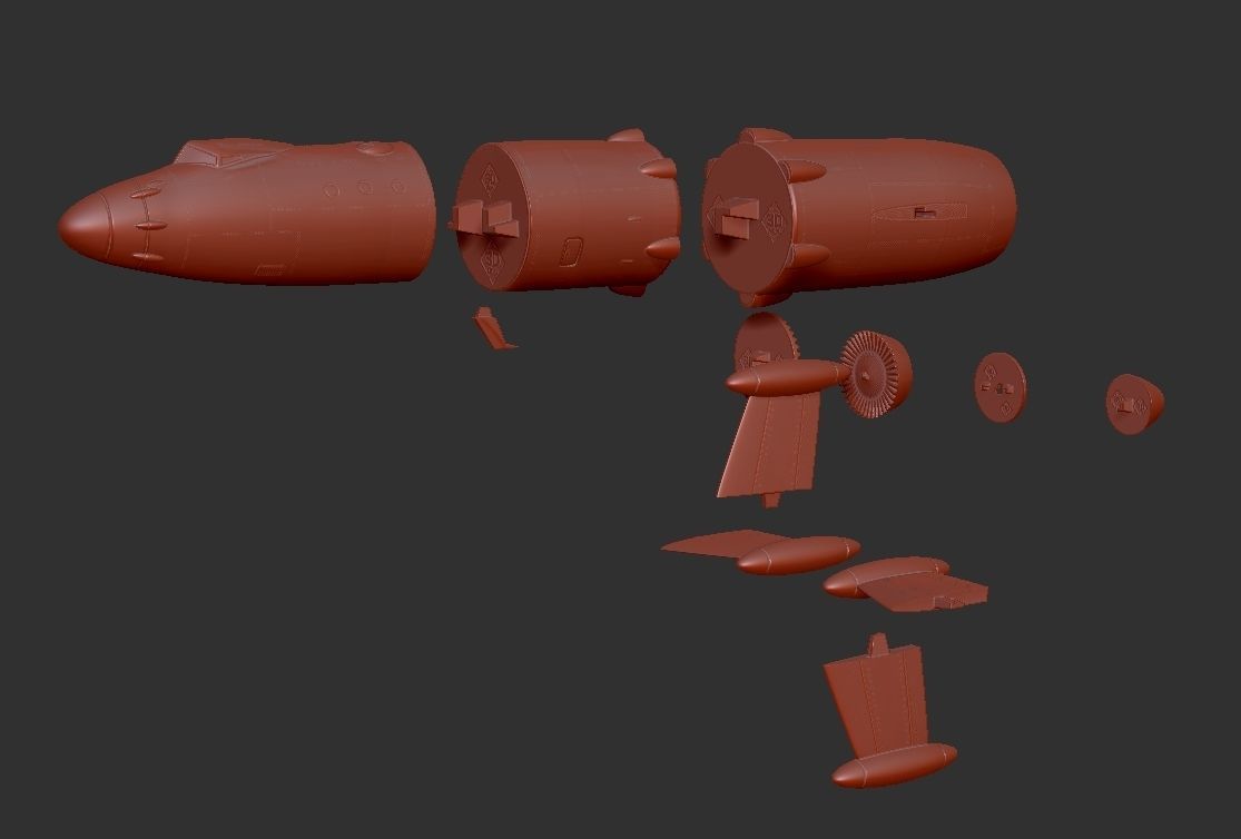 Future Boy Conan spacecraft 3D print model_10