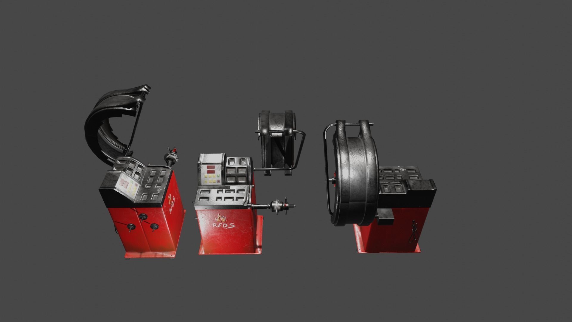 Wheel Balancer Low-poly 3D model_2