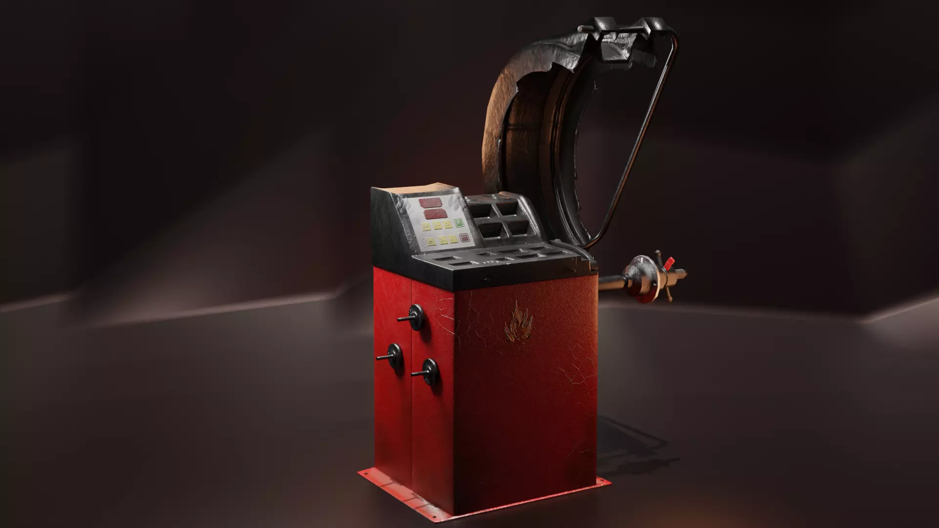 Wheel Balancer Low-poly 3D model_0