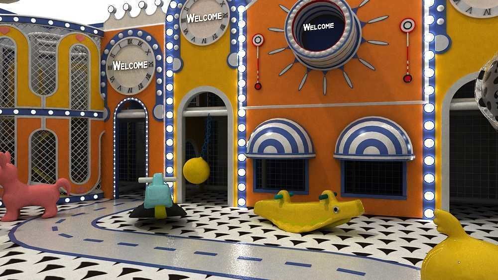 Indoor amusement park  children 3D model_4