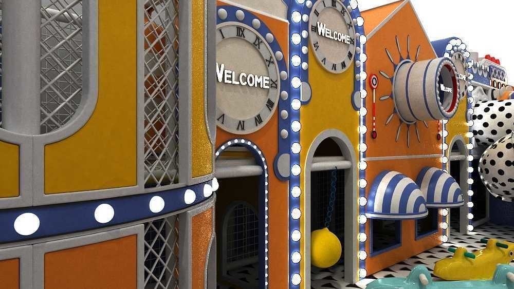 Indoor amusement park  children 3D model_3