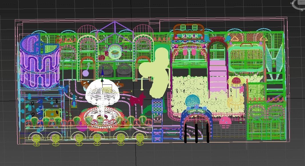 Indoor amusement park  children 3D model_10