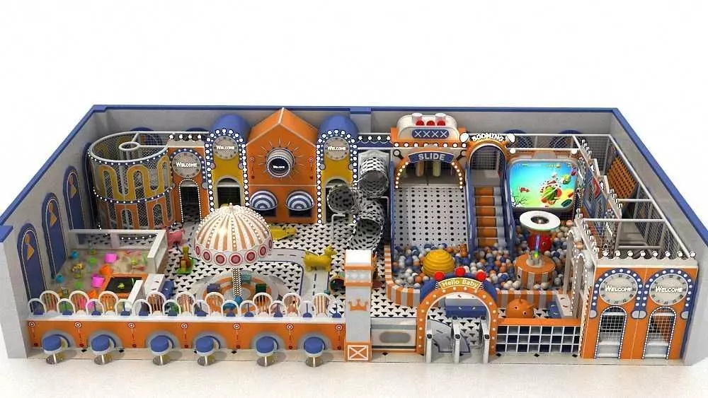 Indoor amusement park  children 3D model_0