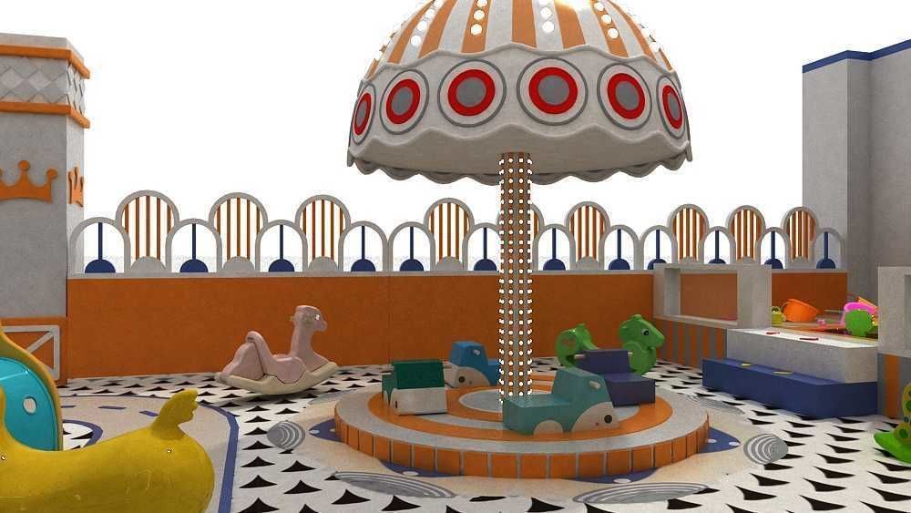 Indoor amusement park  children 3D model_5