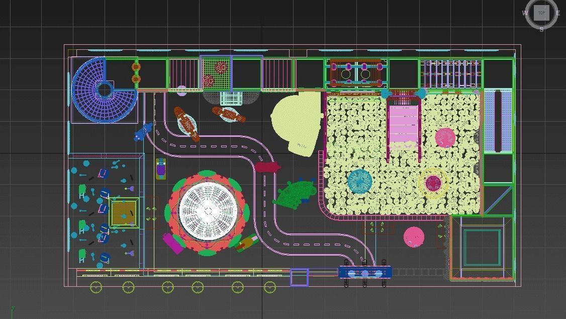 Indoor amusement park  children 3D model_9