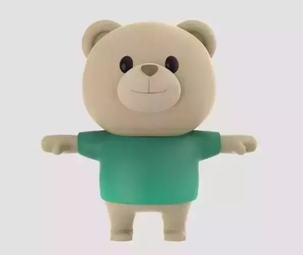 Bear 02 - SD Character Ready Animation-Game VR  Low-poly 3D model