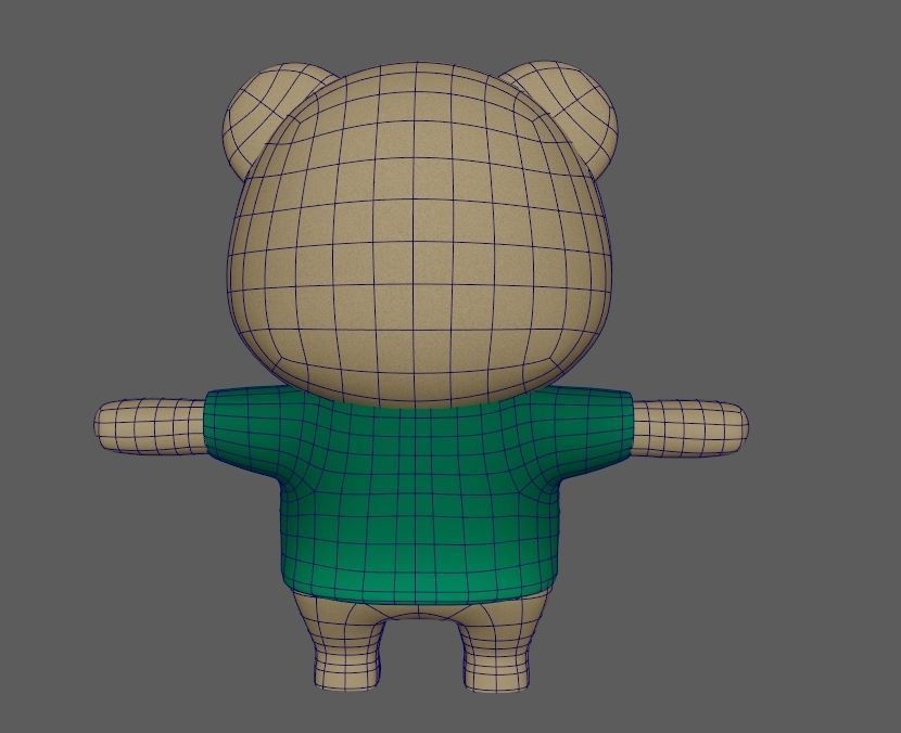 Bear 02 - SD Character Ready Animation-Game VR Low-poly 3D model_7