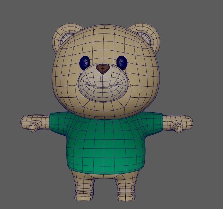Bear 02 - SD Character Ready Animation-Game VR Low-poly 3D model_3
