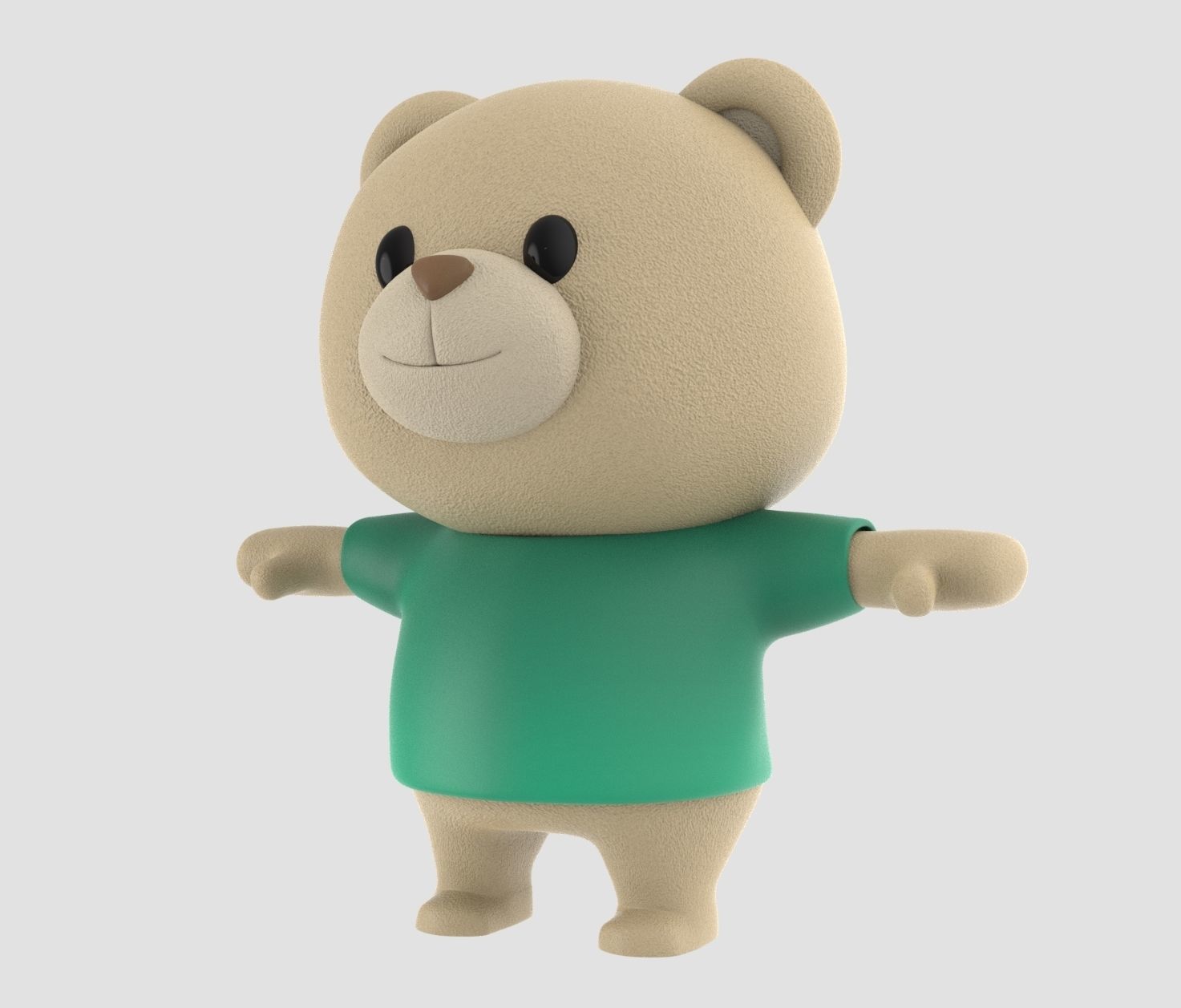 Bear 02 - SD Character Ready Animation-Game VR Low-poly 3D model_2