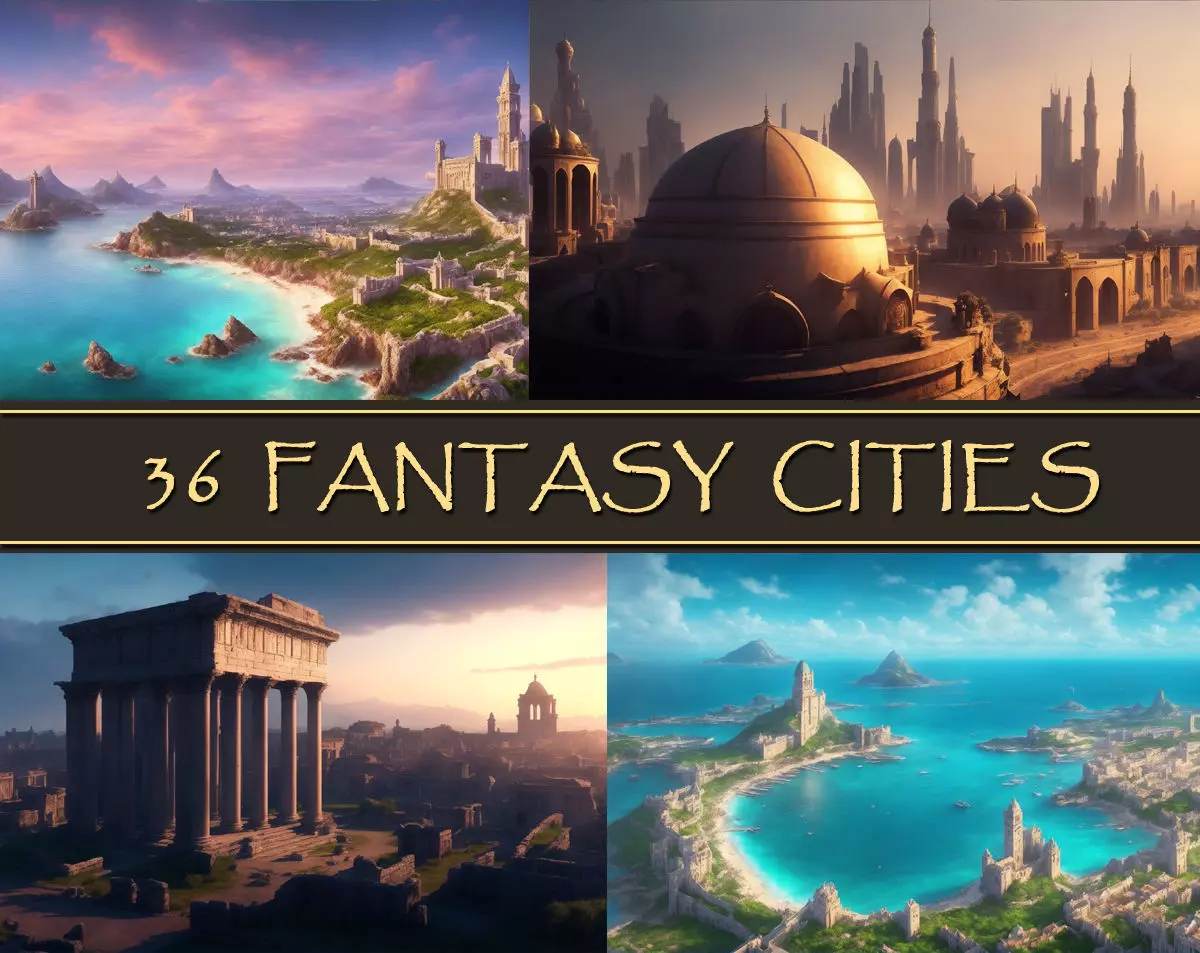 Fantasy Cities Backdrops Texture_0